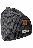camel active Herren Beanie aus einem Baumwoll-Kaschmir-Mix Asphalt, Menswear-OS