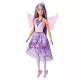 Barbie 3-in-1 Fantasie Puppe, Spielset mit 8 Accessoires inklusive Meerjungfrauen-Schwanzflosse, Feenflügen, königlichen Ketten, Schuhen un vielem mehr für über 10 Verschiedene Looks, JCP74