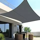 SUNNY GUARD Sonnensegel Wasserdicht 3x4m Rechteckig Sonnenschutz Wetterschutz Segel Baldachin UV Schutz für Balkon Terrasse Garten, Grau Anthrazit