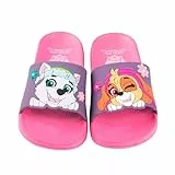 United Labels Paw Patrol Badelatschen für Mädchen, Pink, 29/30, Kinder Badeschlappen rutschfest, Schlappen mit Skye und Everest, Badesandalen
