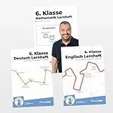 6. Klasse Hauptfächer Set komplett (Mathe, Deutsch, Englisch) / Lernheft, Übungsheft / Rechnen, Rechtschreibung, Übungen, Grammatik: Inkl. Aufgaben + Lösungen + Lernvideos