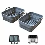 Moljaus Silikonformen für Fritteuse 4,5 L faltbar | Doppelte Fritteusenzubehör | Kompatibel mit Cecotec Fritteuse und mehr | Airfryer Zubehör sicher und BPA-frei