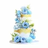 Blumomon 1 Set künstliche Blumen, Kuchendekoration, Kuchendekoration, Geburtstagsparty, Babyparty, zur Verlobung, Party-Dekoration