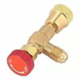 Dioche R410A Absperrventil Klimaanlage Sicherheit R32 Hahn Rohre für Stickstoffgas R32 1/4'' -5/16'' Messing Durchflussregelventil Regelventil für Kältemittelfüllschlauch