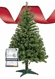 120 cm Künstlicher Weihnachtsbaum aus 100% PVC – Dicht & Formstabil mit 140 Zweigen (Ø 75 cm), Schnellaufbau-System, Schwer Entflammbar