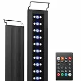 NICREW C10 24/7 LED Aquarium Beleuchtung für Pflanzen, 28-42 cm, 10W, Vollspektrum Aquarium Lampe mit Timer, Helligkeit einstellbar
