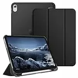 Fintie Hülle für iPad (A16) 11 Generation 11 Zoll 2025, iPad 10 Generation 10.9 Zoll 2022 mit Stifthalter - ultradünne leichte Schutzhülle mit transparenter Rückseite, Auto Schlaf/Wach, Schwarz