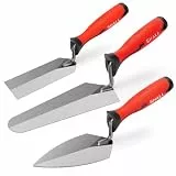 SHALL Soft-Grip-Glättekellen-Set, 3-teilig, Fugenkelle, Abziehkelle, Randkelle, Maurerwerkzeuge mit Soft-Grip-Griffen