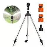 EvcgoX Rasensprenger Einstellbar Höhe, Sprinkler mit Schlauchverbinder 1/2 Zoll 360°Rotierende Rasensprinkler für große Flächen Automatischer Wassersprenger für Pflanzen im Garten