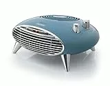 Ariete 8211 Tischheizlüfter, Elektroheizung, 2000 W, Thermostat, leise, Grill und Füße verchromt, Hellblau