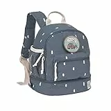 LÄSSIG Kinderrucksack mit Brustgurt Kindergartentasche Kindergartenrucksack 6,5L ab 3 Jahren/Mini Backpack Happy Prints Dunkelblau