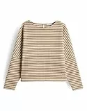 OPUS Damen Sweatshirt | GRESH Regular Ringel Sweatshirt in Strickoptik Salted Caramel, 40