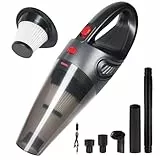 URAQT Akku Handstaubsauger, 4 in 1 Kabellos Staubsauger Autostaubsauger 8500PA Leichter Kabellos 120W Autostaubsauger Laden mit USB mit Waschbarer Filter Starke Saugkraft für Haus Büro Auto Küche