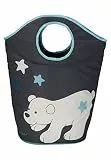 Sterntaler Baby Unisex Aufbewahrungskorb Baby Kinder Aufbewahrungskorb Eisbär Elia - Babywäschekorb - dunkelgrau