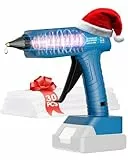Powtree heißklebepistole kabellos für Makita 18V Akku (Ohne Akku), heissklebepistole akku,90s Schnell Aufheizung, klebepistole für DIY, Handwerk und Schnelle Reparaturen (mit 30 11-mm-Klebestiften)