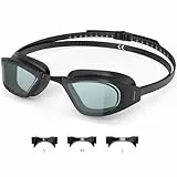 Findway Wettkampf Schwimmbrille, Anti-Beschlag, Anti-Dichtigkeit, Austauschbarer Nasensteg, Schwimmbrillen Geeignet für Schwimmen Praxis Training Wettbewerb Freizeit für Herren und Damen