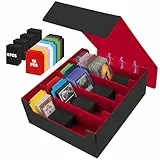 AOBOPLE 3400+ Sammelkarten-Aufbewahrungsbox, Aufbewahrungsbox für Toploader für 616+, PU-Magnetkartenbox mit 16 Trennwänden und 4 Unterstützern für MTG/TCG-Sportkarten