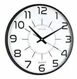Unilux, Wanduhr Pop, leise, 30,5 cm, Schwarz