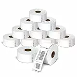 12 Rollen 99012 36mm x 89mm Adressaufkleber kompatibel mit Dymo S0722400 Selbstklebende Etiketten für DYMO Label Writer 4XL 450 400 330 320 Twin Turbo Duo, Weiß (260 Etiketten/Rolle)