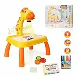 MOMSIV Kinder Zeichenprojektor mit Buntem Pinsel, Projektor Verfolgen und Zeichnen Toy, Kinder Zeichenbrett Zeichenspielset Geburtstag Geschenke für Mädchen Jungen