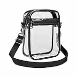DONGKER Transparente Umhängetasche, PVC Durchsichtige Schultertasche Handtasche mit verstellbarer Riemen für Männer und Frauen