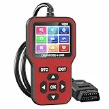 OBD2 Diagnosegerät Auto Auslesegerät OBD Fehler Code Leser Adapter KFZ Fehlercode Lesegerät mit DTC Bibliothek, Batterie Test und 13 Sprachen für Alle OBDII Fahrzeugen