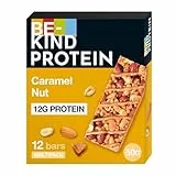 BE-KIND Protein-Riegel, glutenfreier Snack-Riegel, Caramel Nut, hoher Ballaststoffgehalt, Proteinquelle, ohne künstliche Farb-, Aroma- oder Konservierungsstoffe, 12 x 50g
