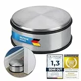 Designer Türstopper aus Edelstahl Gummi Türpuffer Türhalter Stopper 1,2kg (Silber 11x6cm, 1 Stück)