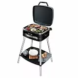 Cecotec PerfectCountry BBQ Elektrischer Grill. Mit Gerätefüßen, Klappbarer Deckel und Schale, RockStone Beschichtung, Fettauffangschale, 43 x 38 cm Grillfläche, Verstellbare Temperatur, 2000 W.