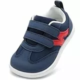 STQ KIDS Kinderschuhe Jungen Breite Turnschuhe Kinder Barfussschuhe Leicht Kleinkind Sneaker Leicht Frühling Herbst Barfußschuhe Übergangsschuhe Marineblau 22 EU / T5