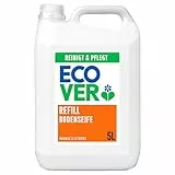 Ecover Bodenseife Orange & Zitrone (5 L), nachhaltiger Bodenreiniger für poröse Oberflächen, Holzbodenseife mit pflanzenbasierten Inhaltsstoffen, Putzmittel für Steinböden