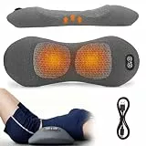 3 In 1 RüCkenmassagegeräT, MassagegeräT RüCken, Schulter MassagegeräT, Ergonomische RüCkenstüTze Mit Traktionslifting Und Vibrationsmassage Und WäRmekompresse For Nacken, Schultern Und RüCken