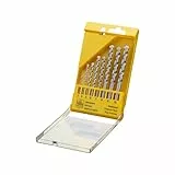 Dewalt 8-teiliges Steinbohrer-Set DT9288 (Größen: 3, 4, 5, 6, 7, 8, 9 und 10 mm, für Mauerwerk, in einer praktischer Kunststoffkassette)