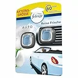 Febreze Auto Lufterfrischer 4ml, Auto Duft Clip Starterset 2 Stück Reine Frische, Bekämpft Gerüche