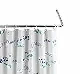 WENKO Winkelduschstange für Badewannen & Duschtassen, 3 Kombinationsmöglichkeiten, Zum Bohren - inkl. Befestigungsmaterial, Rostfreies Aluminium, Chrom