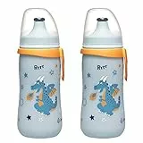 nip Kinderflasche Kinder Trinkflasche 330 ml kids cup sportflasche mit Push-Pull, 2 Stk. Boys, made in Germany