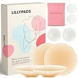 Lillypads® Premium Nippelpads – DAS ORIGINAL – Selbstklebende Nipple Cover für Frauen – Wiederverwendbare Nipple Pads – 8cm – Klebe BH – Für Tiefen Rückenausschnitt – Nude - 2 Paar