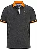 Jan Vanderstorm Herren Poloshirt Isfried Kurzarm Hemd In Übergröße, Baumwolle, Polo Shirt, Große Größe, Comfort Fit dunkelgrau, 4XL (XXXXL) - 68/70