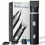 Intimrasierer Mann mit Nasenhaartrimmer 2-in-1, Schmerzfreier Wiederaufladbarer Körperrasierer Herren für Beine Brust Achselhöhle Leiste Nase und Ohren, 2 Empfindliche Kämme, Wasserdicht, Reisesperre