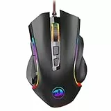 Redragon M602 RGB Gaming-Maus mit Kabel, RGB-Spektrum-Hintergrundbeleuchtung, ergonomische Maus, Griffin-programmierbar mit 7 Hintergrundbeleuchtungsmodi, bis zu 7200 DPI für Windows PC (schwarz)