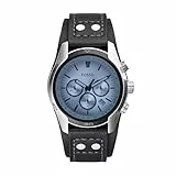 Fossil Coachman Uhr für Herren, Quarz-Chronographenwerk mit Lederarmband