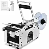 VEVOR Halbautomatische Etikettiergerät 20–50 Etiketten pro Minute Etikettiermaschine Etikettenbreiten von 13–150 mm, Etikettenlängen von 25–300 mm Preisschilder Flaschenetikettierer