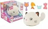 MGM JOUET - Purro - Intelligente Interaktive Katze - 110870 - Reagiert auf Berührungen und Geräusche - Weiß - Miaut und Schnurrt - Teksta - Spielzeug für Kinder - Kätzchen - Roboter - Ab 5 Jahren