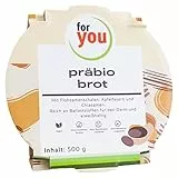 for you präbio brot - Saftiges, verzehrfertiges Hafer-Vollkornbrot mit Präbiotischen-Ballaststoffen für den Darm - Fitnessbrot - ohne künstliche Zusätze, schonende Herstellung (1 Stück, 500, gramm)