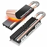 GRAUGEAR M.2 Kühlkörper Heatpipe Heatsink [leise Passivkühlung] für M.2 NVMe SSD geeignet Gaming PC mit Wärmeleitkleber aus Graphen-Kupfer I Wärmeleitpad I für PC Gehäuse PC Case PC Zubehör Desktop PC