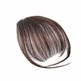 Clip in Pony Haar Extensions Fringe Vordere Haar Stück Frauen Unsichtbare Haarnadel in Haar Pony Haar Extensions Clip in Haar Fringe Clip für Den Täglichen Verschleiß (Hellbraun)