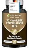 Schwarzer Knoblauch Bio - Reiner Extrakt fermentiert - Mit S-Allyl-Cystein - Hochdosiert Kapseln - Veganes Produkt - Nutrimea - Premium Qualität