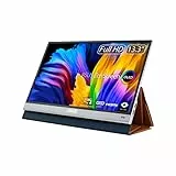 ASUS ZenScreen OLED MQ13AH - 13,3 Zoll tragbarer USB Monitor - 100% DCI-P3, Full HD 1920x1080, 16:9, 1ms, HDR 10 - 490g leicht, Typ-C USB, Mini HDMI, Autorotation, Smartcase, Stativ Sockel, glänzend