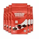 by Amazon Hausmischung gemahlener Kaffee, mittlere Röstung, 1,36kg (6 Packungen à 227g) – Rainforest Alliance-zertifiziert