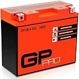 GP-PRO Gel-Batterie 12V 10Ah GT12B-4 Rollerbatterie/Motorradbatterie, wartungsfrei versiegelt vorgeladen ähnlich YT12B-BS / YT12-B4 / CT12B4 / 51001